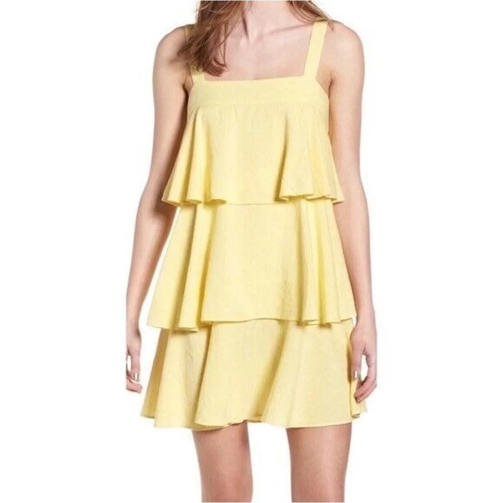 BP Nordstrom Yellow Ruffle Dress